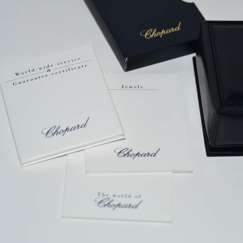 18K White Gold Chopard Happy Diamond Ring, w Box For Sale 4