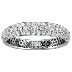 18K White Gold Christa Three Row Eternity Diamond Ring '4/5 Ct. Tw'