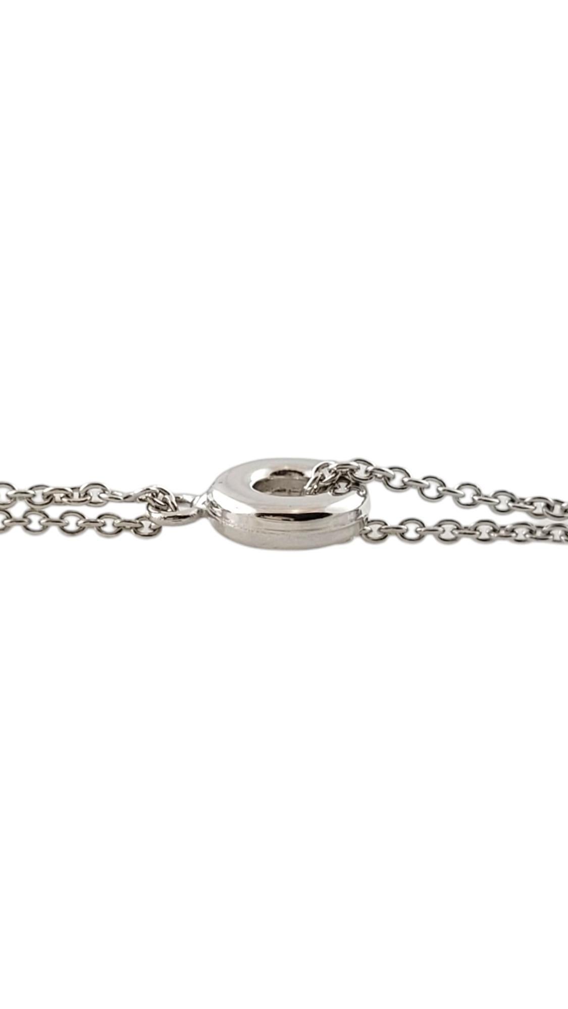 Collana a stazioni con cerchi in oro bianco 18K 17,5