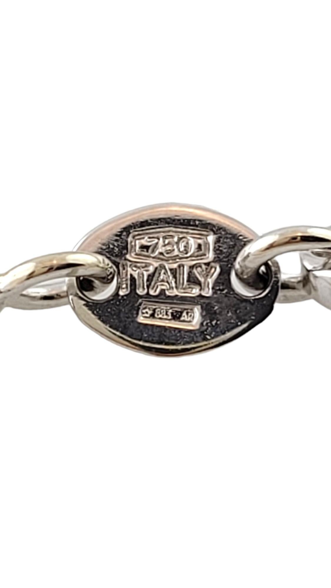 Collana a stazioni con cerchi in oro bianco 18K 17,5