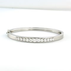 18k White Gold Clamper Bracelet with 1.50ct F/G VS/SI Diamonds