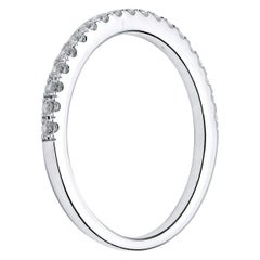 18 Karat White Gold Classic Diamond Band