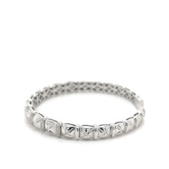 18K White Gold Classic Diamond Bangle