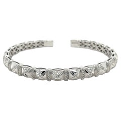 18K Weißgold Classic Diamant Armreif