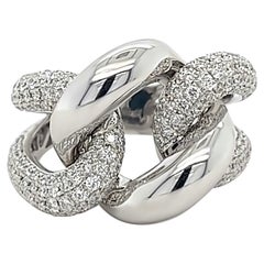 Bague classique en or blanc 18K avec diamant naturel