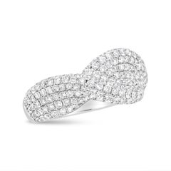 18 Karat Weißgold Cluster 2 1/4 Karat Diamant Mode-Ring