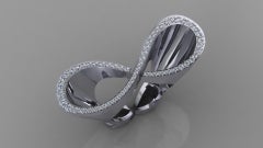 18 Karat Gold Cocktail Ring with 1.00 Carat of G Color VVS1 Clarity Diamonds