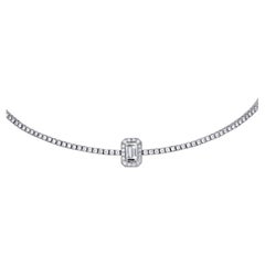 18k White Gold Collar Necklace with Diamonds