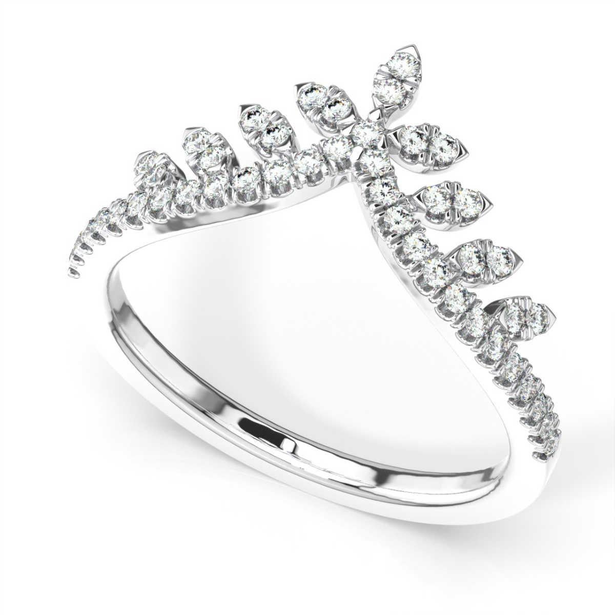 Round Cut 18 Karat White Gold Colmar Diamond Ring '1/4 Carat' For Sale