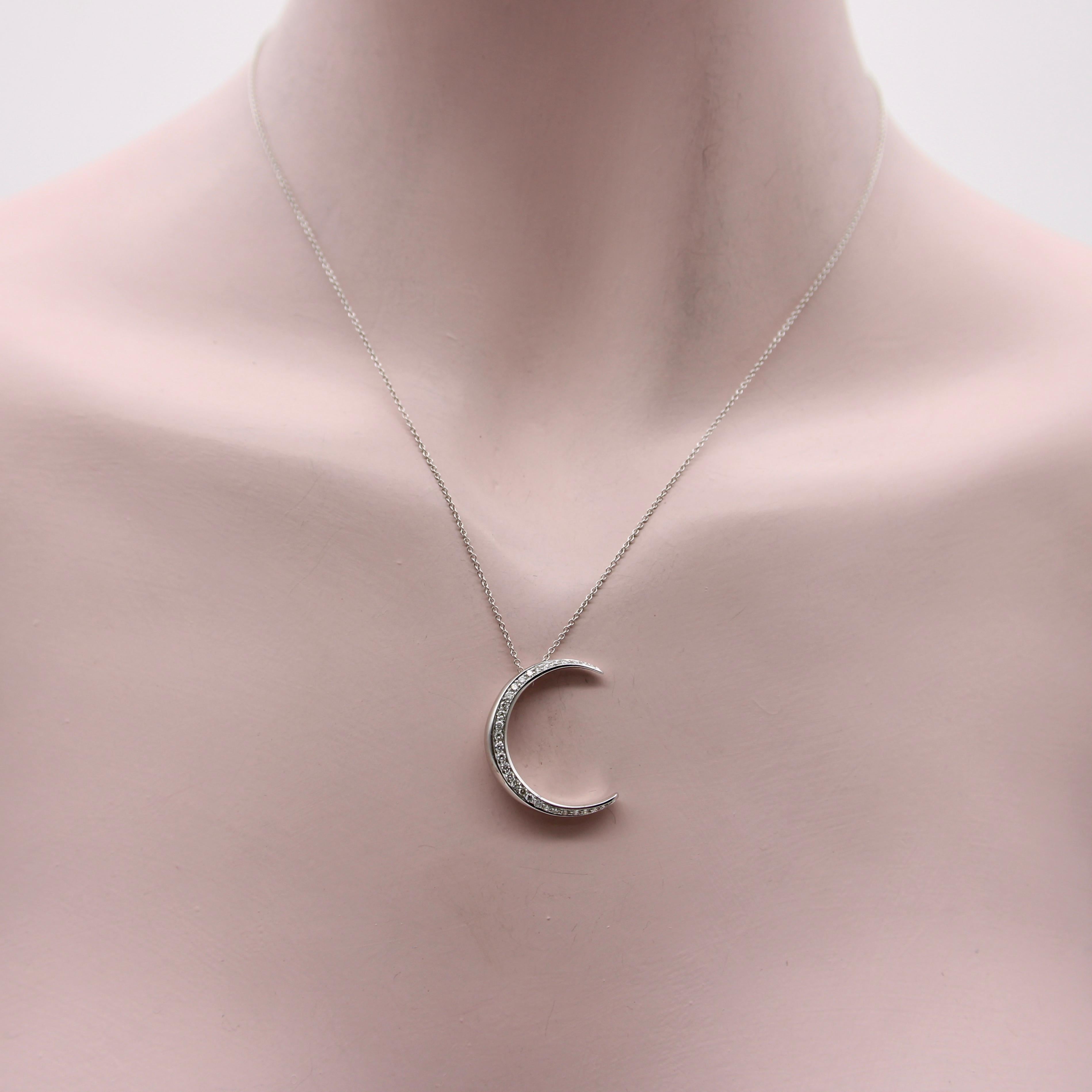 18k gold moon necklace
