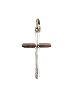 18K White Gold Cross Pendant #22508