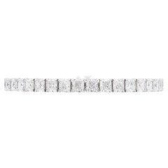 18 Karat Weißgold Tennisarmband mit Diamanten im Kissenschliff TW. 24,76 Karat