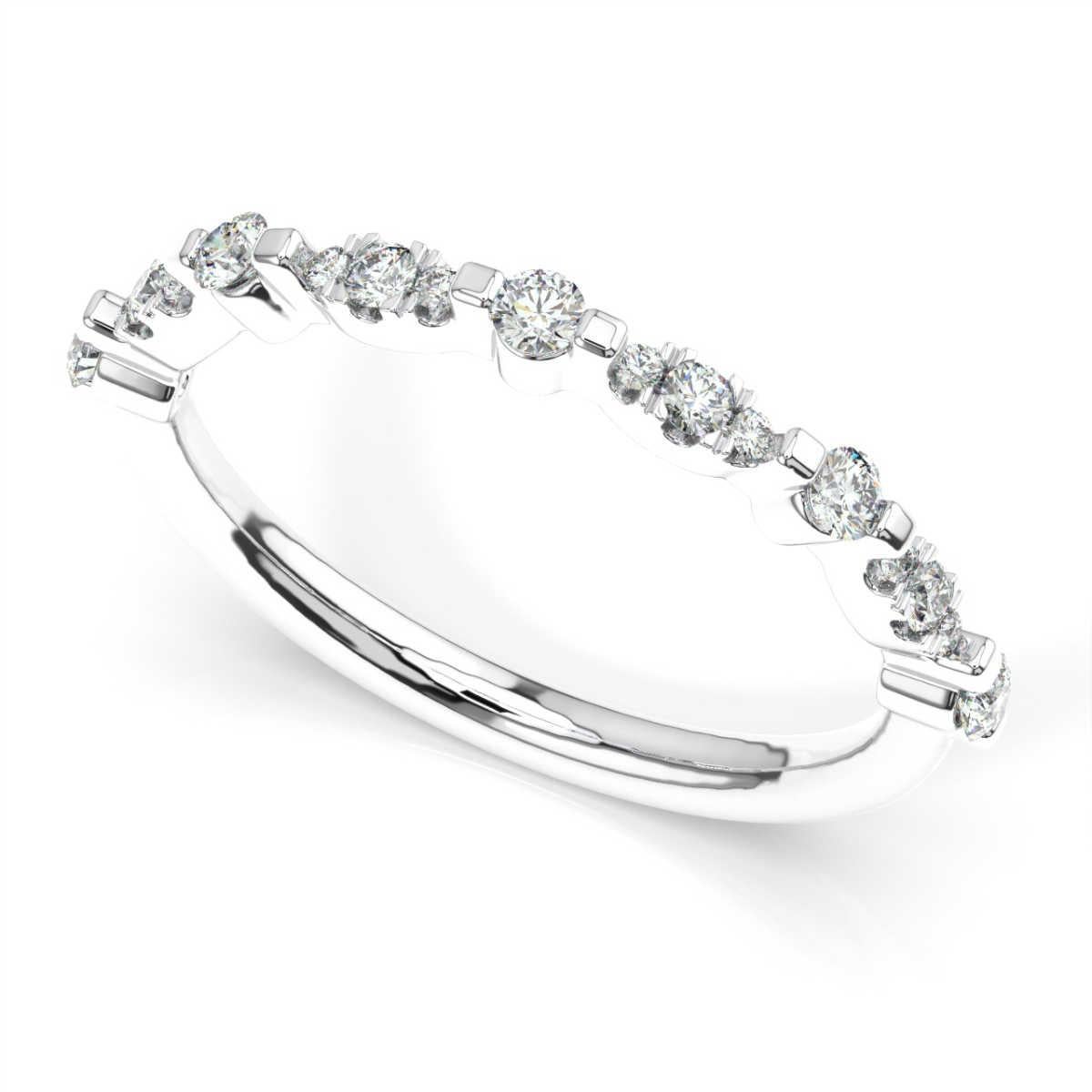18 Karat Weißgold Dalia Diamantring '1/4 Ct. tw' (Rundschliff) im Angebot