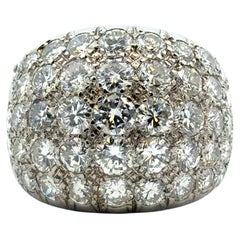18k White Gold Danhier Square Pave Diamond Ring