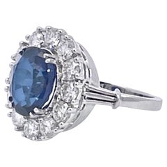 18K Weißgold Deep Blue Sapphire Ring