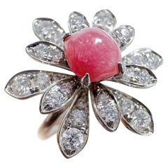 【Conchéa】Aurora Bloom Conch Pearl Petal Ring — 1.05ct