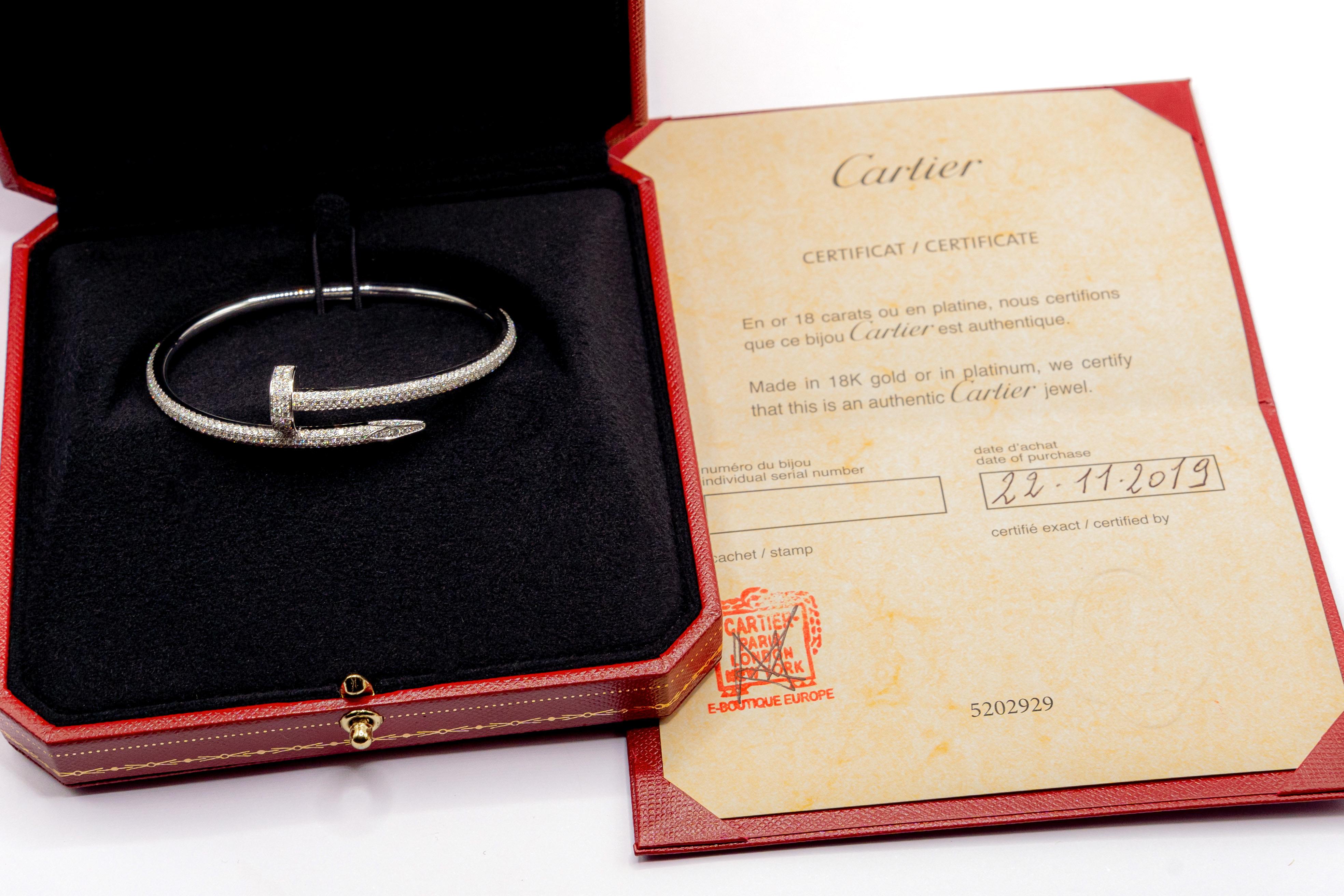  Cartier 18k White Gold Diamond 374 Round Brilliant Cut Totalling 2.26 Carat For Sale 2
