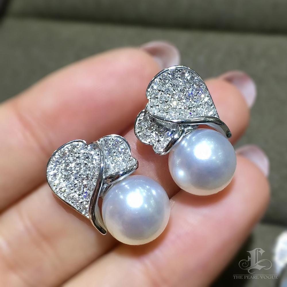 Women's 【Lustre Arc】Serenade of Two Hearts Duet Earrings For Sale