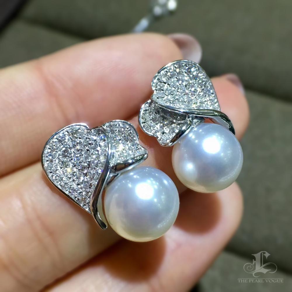 【Lustre Arc】Serenade of Two Hearts Duet Earrings In New Condition For Sale In New York, NY