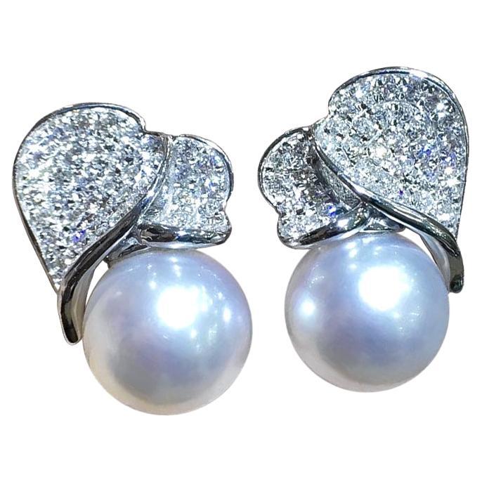 【Lustre Arc】Serenade of Two Hearts Duet Earrings For Sale