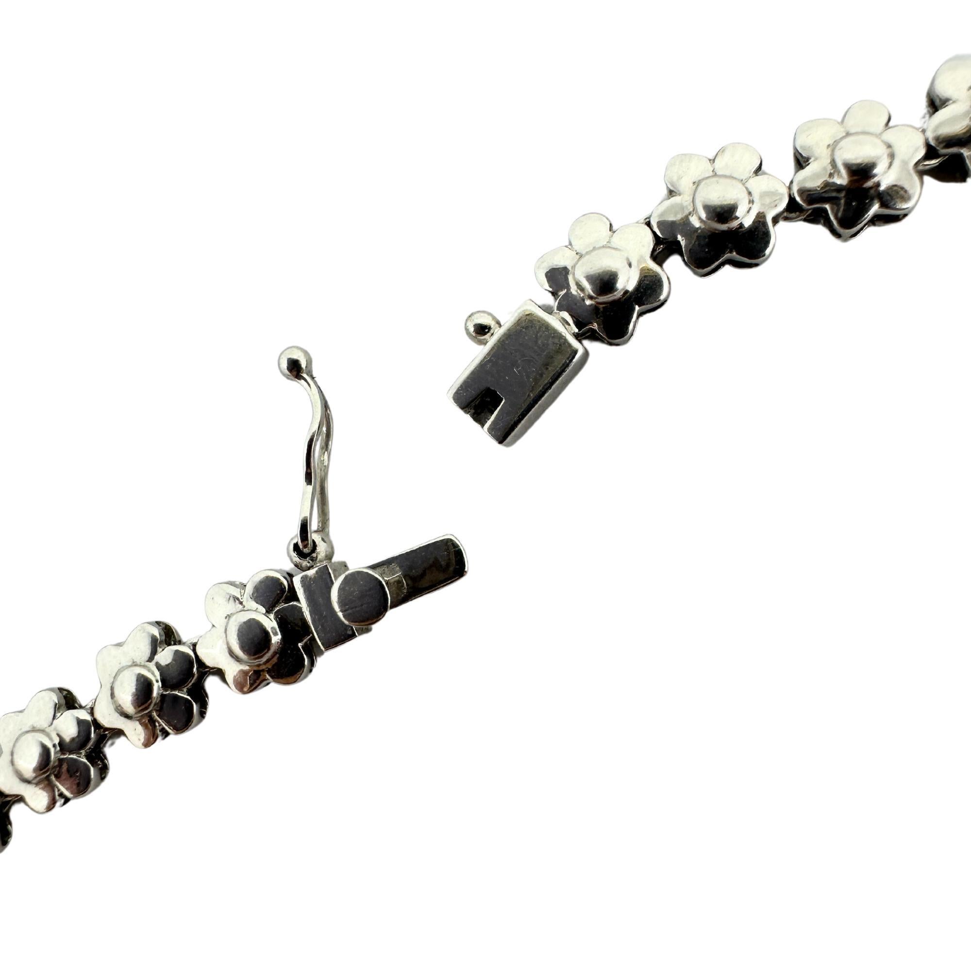 Collana con diamanti e rubini in oro bianco 18 carati in vendita 4