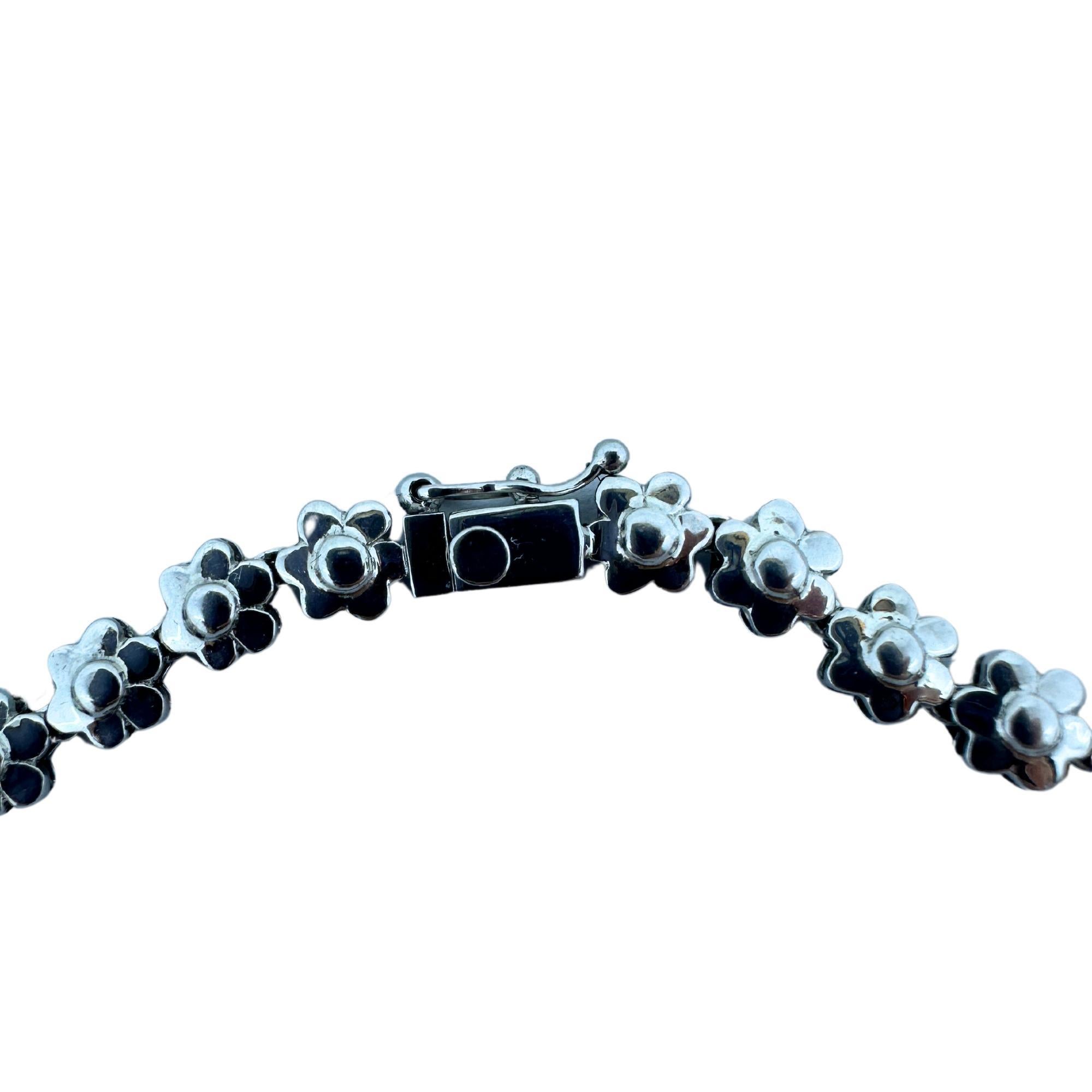 Collana con diamanti e rubini in oro bianco 18 carati in vendita 2