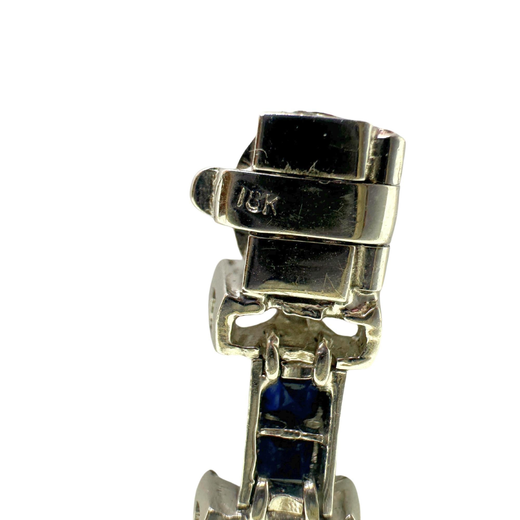 Armband aus 18 Karat Weißgold mit Diamant und Saphir 2