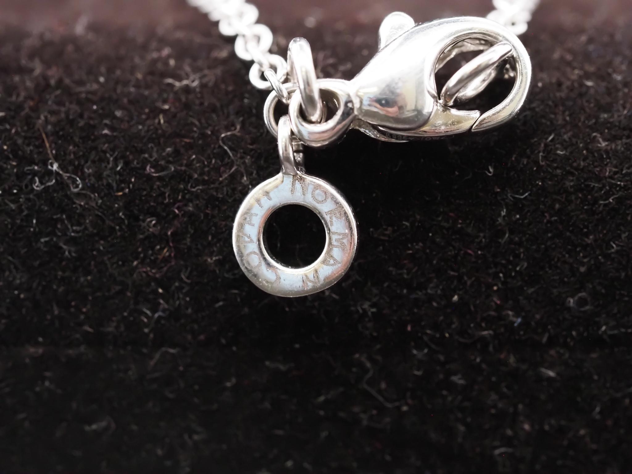 18K White Gold Diamond and Sapphire by the yard Necklace For Sale 3