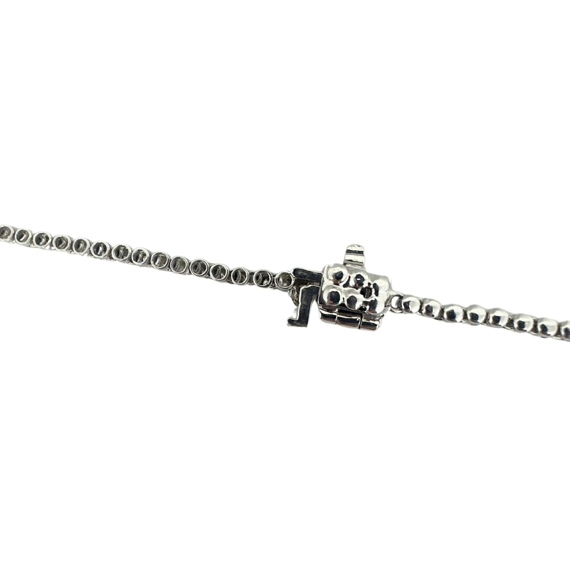 Collana a Y con diamanti e zaffiri in oro bianco 18K in vendita 4