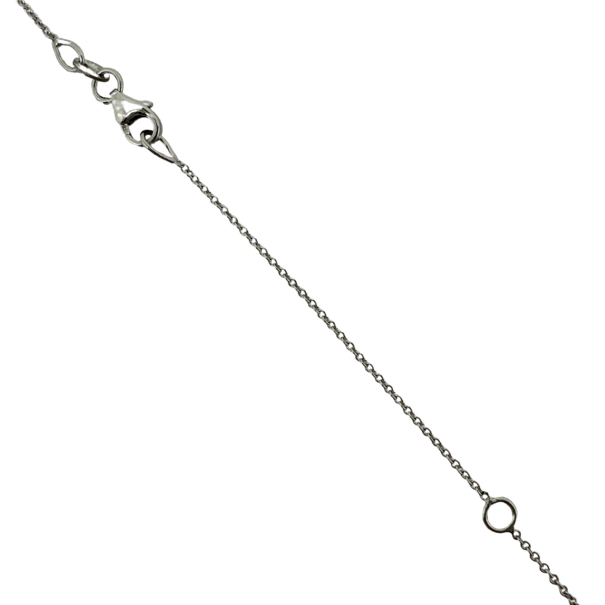 18K White Gold Diamond and Smoky Topaz Pendant Necklace For Sale 2
