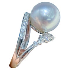 【Lustre Arc】Oyster’s Gift Diamond South Sea Pearl Ring