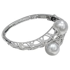 Bracelet en perles des mers du Sud et diamants Aurora Twin