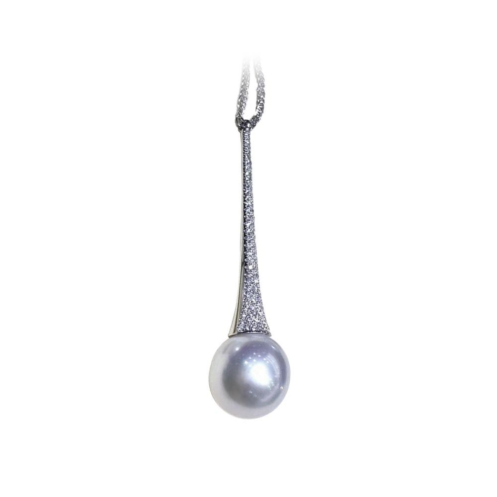 Collana con ciondolo Celestial Drop Aurora South Sea Pearl Diamond Y in vendita 3