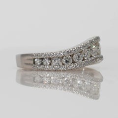 Fascia di diamanti in oro bianco 18k, 1.00tdw, 5.2g