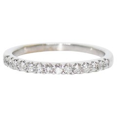 Vintage 18k White Gold Diamond Band, .14tdw, 1.9gr