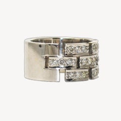 18K White Gold Diamond Band Ring 0.40ct
