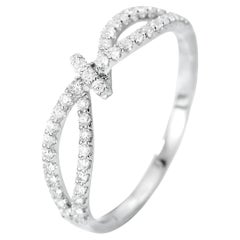 18K White Gold Diamond Band Ring