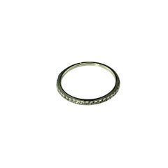 18K White Gold Diamond Band Ring Size 7.25 #23004