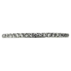 18K White Gold Diamond Band Ring Size 7.25 #23004