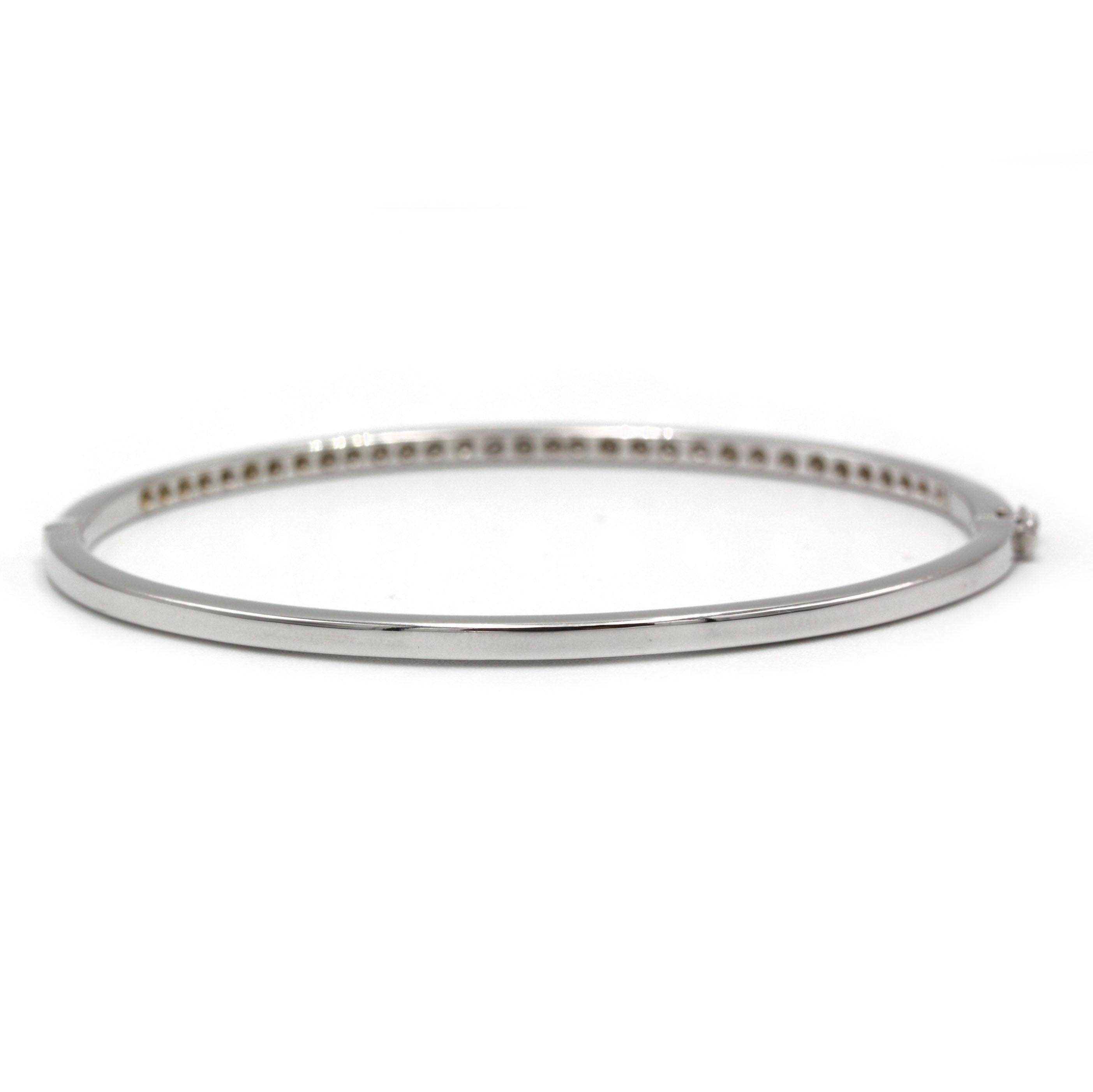 da uomo o donna Bracciale con diamanti in oro bianco 18K - ≈1,00 ct, Punzone francese in vendita
