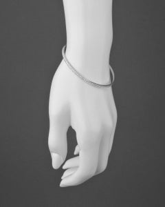18 Karat White Gold and Diamond Bangle '2 Carat'