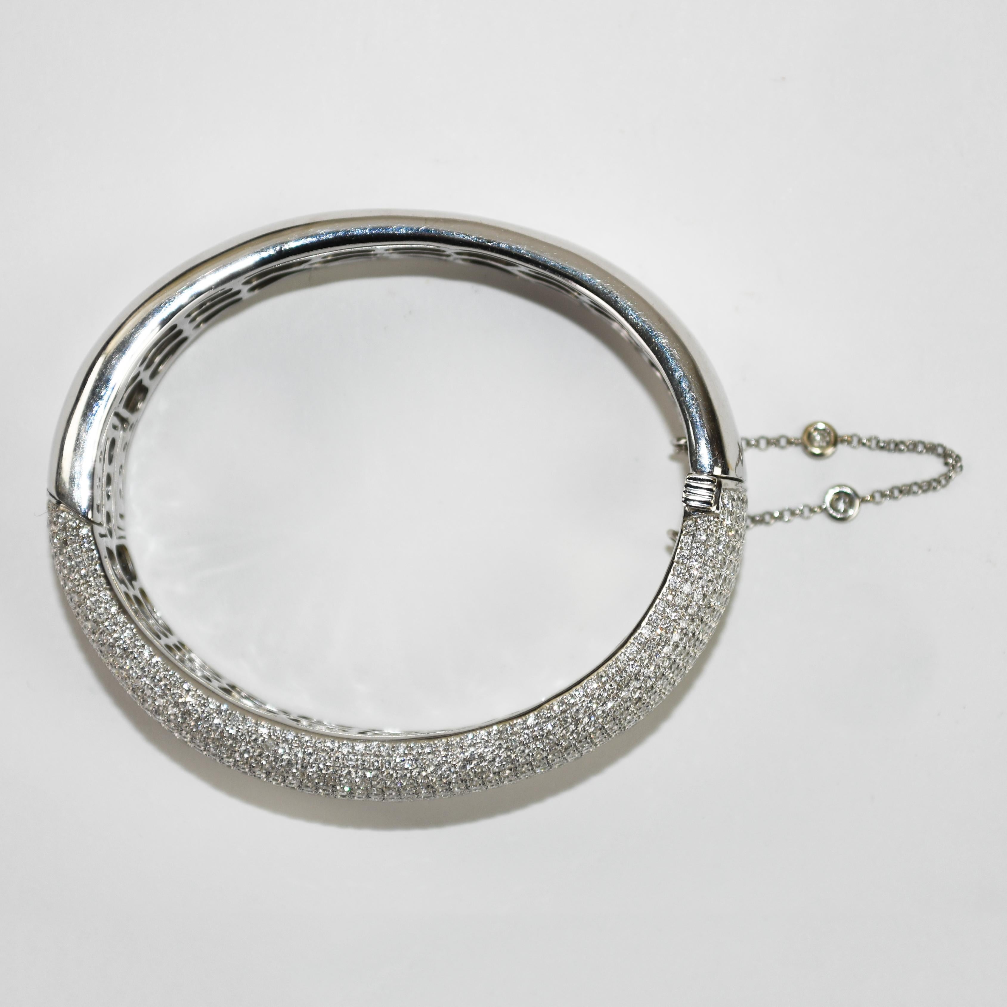 da uomo o donna Bracciale con diamanti in oro bianco 18K 11,20ct in vendita