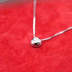 18K Weißgold Diamant Anhänger mit Lünette
