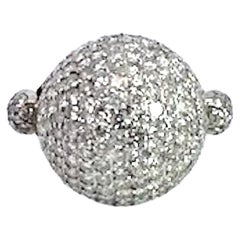Anillo Boule de Diamantes de Oro Blanco de 18 quilates 3,95 quilates
