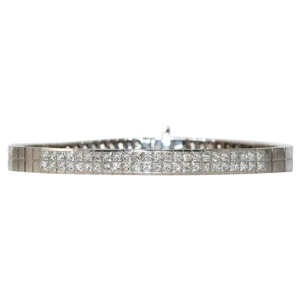 Bracelet en or blanc 18K avec diamant 3.05ct