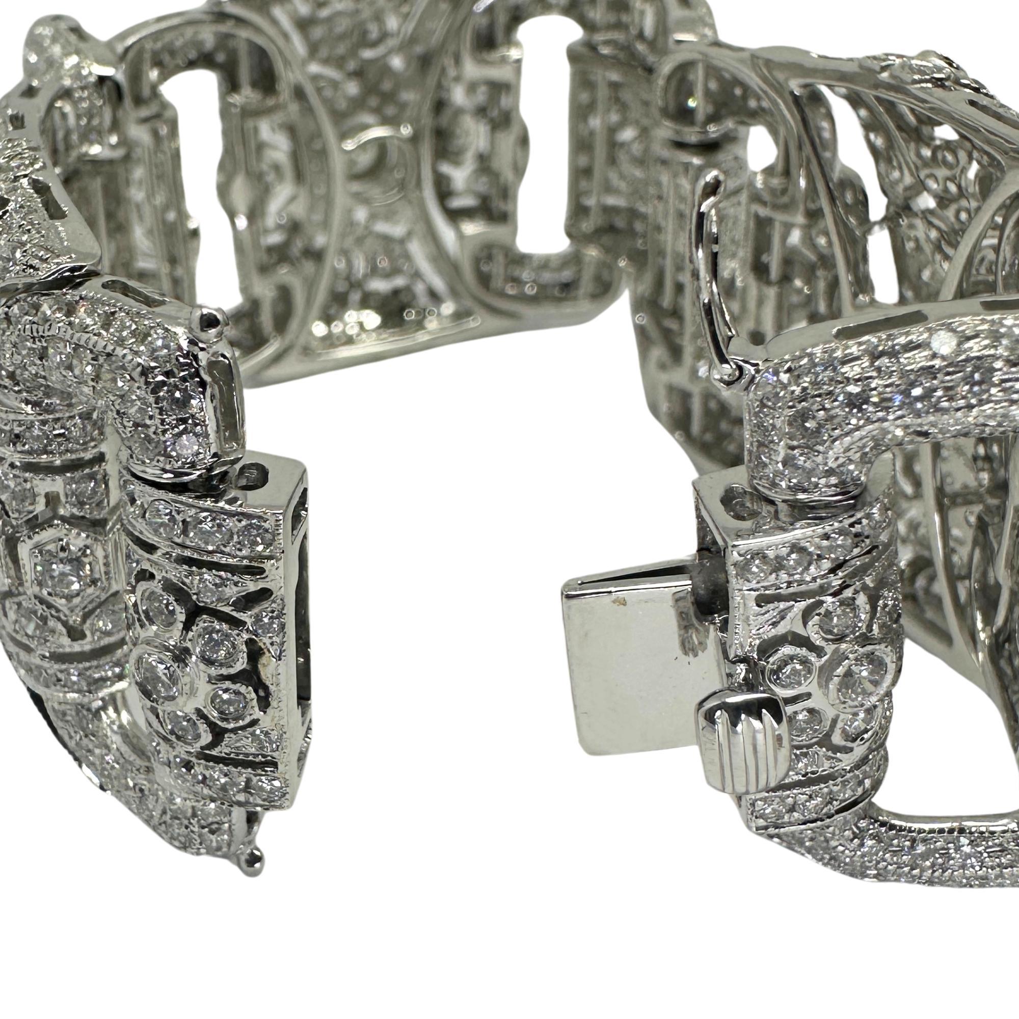 18K White Gold Diamond Bracelet For Sale 4