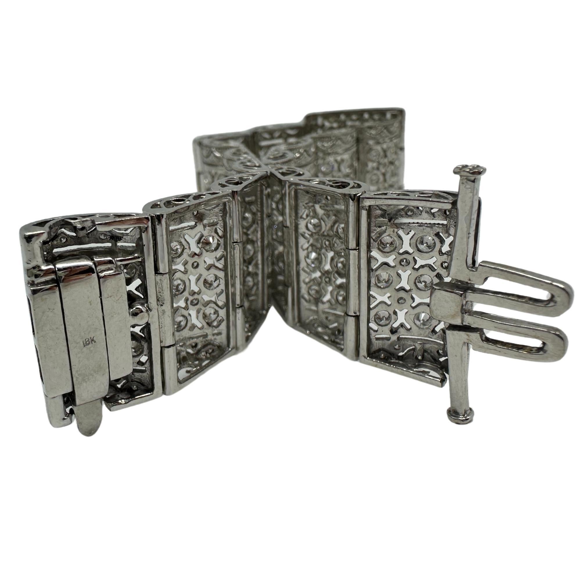 18K White Gold Diamond Bracelet For Sale 5