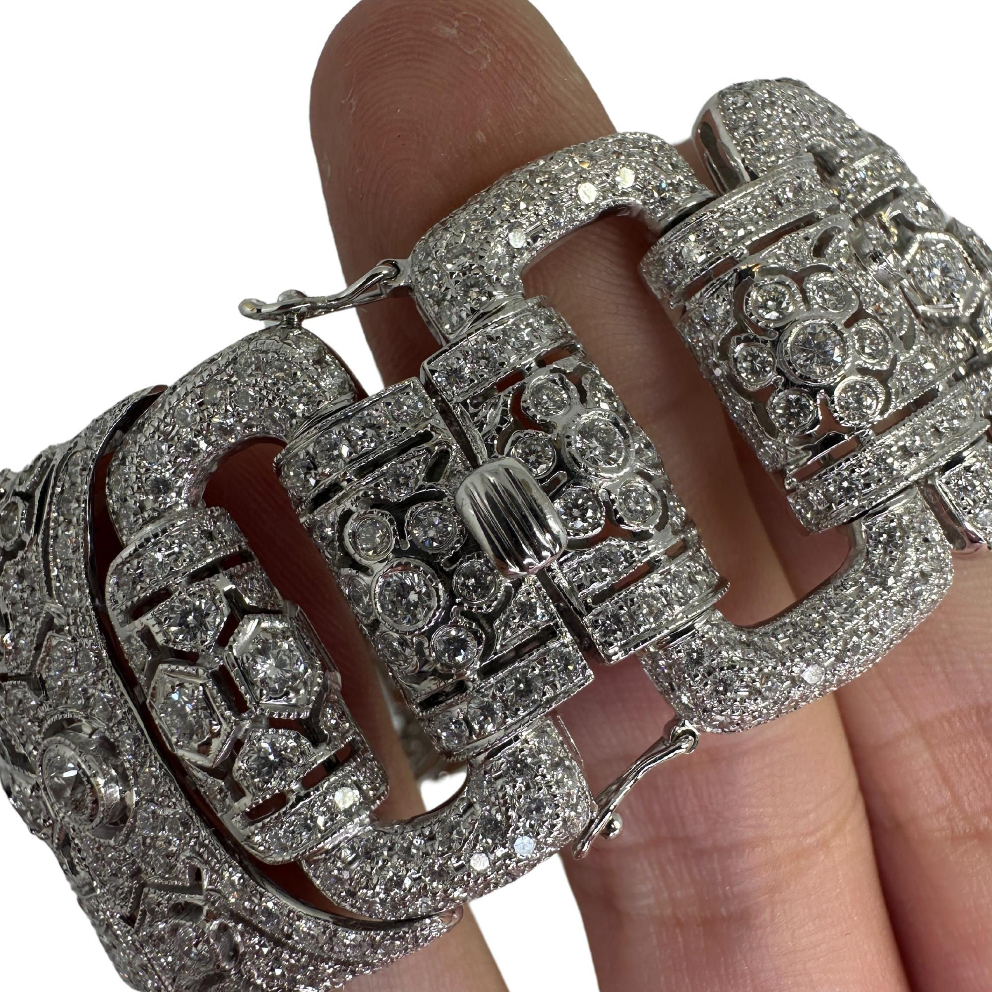 18K White Gold Diamond Bracelet For Sale 5