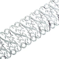 Bracciale con diamanti in oro bianco 18 carati