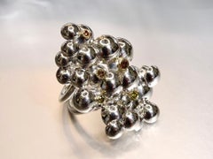 18k White Gold Diamond Bubble Ring